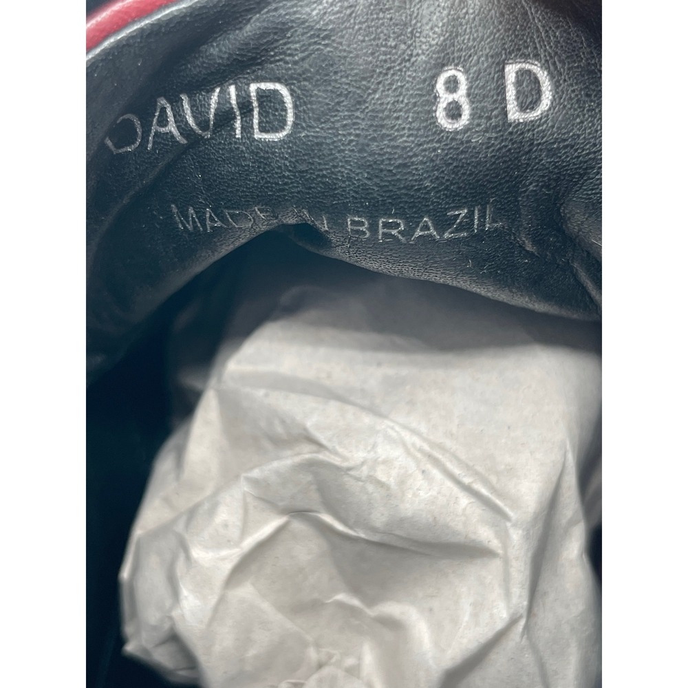 Belvedere David Mens Antique Burgundy Leather High Top Sneakers Shoes 8 D Brazil - Picture 7 of 7